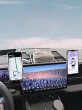 方程豹5用 車載磁吸式スマートフォン固定スタンド【収納メガネボックス付き】