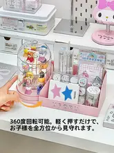 透明な回転式フィギュアディスプレイスタンド【デスクトップ用・人気キャラクター・小物収納】