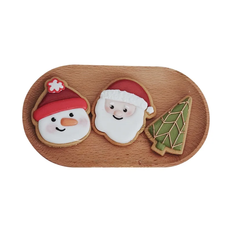 クリスマスデザインのサンタクロースクッキー型：デコレーションに最適な棒付きセットの詳細