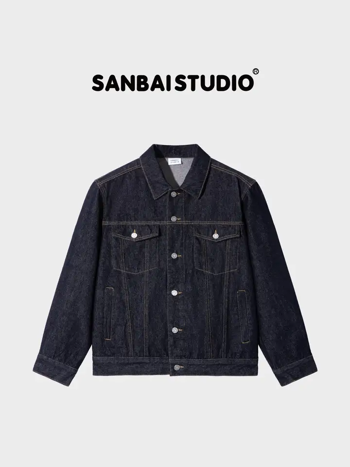 クラシックデザインのアメリカンデニムジャケット【秋用・ウォッシュ加工・メンズ】