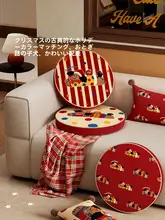 可愛いカートゥーンデザインの犬型クッション【赤色・リビングやバルコニー用】