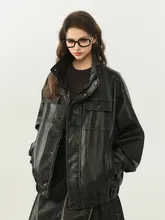 レザージャケット 裏ボア 男女兼用 秋冬  厚手 PUジャケット