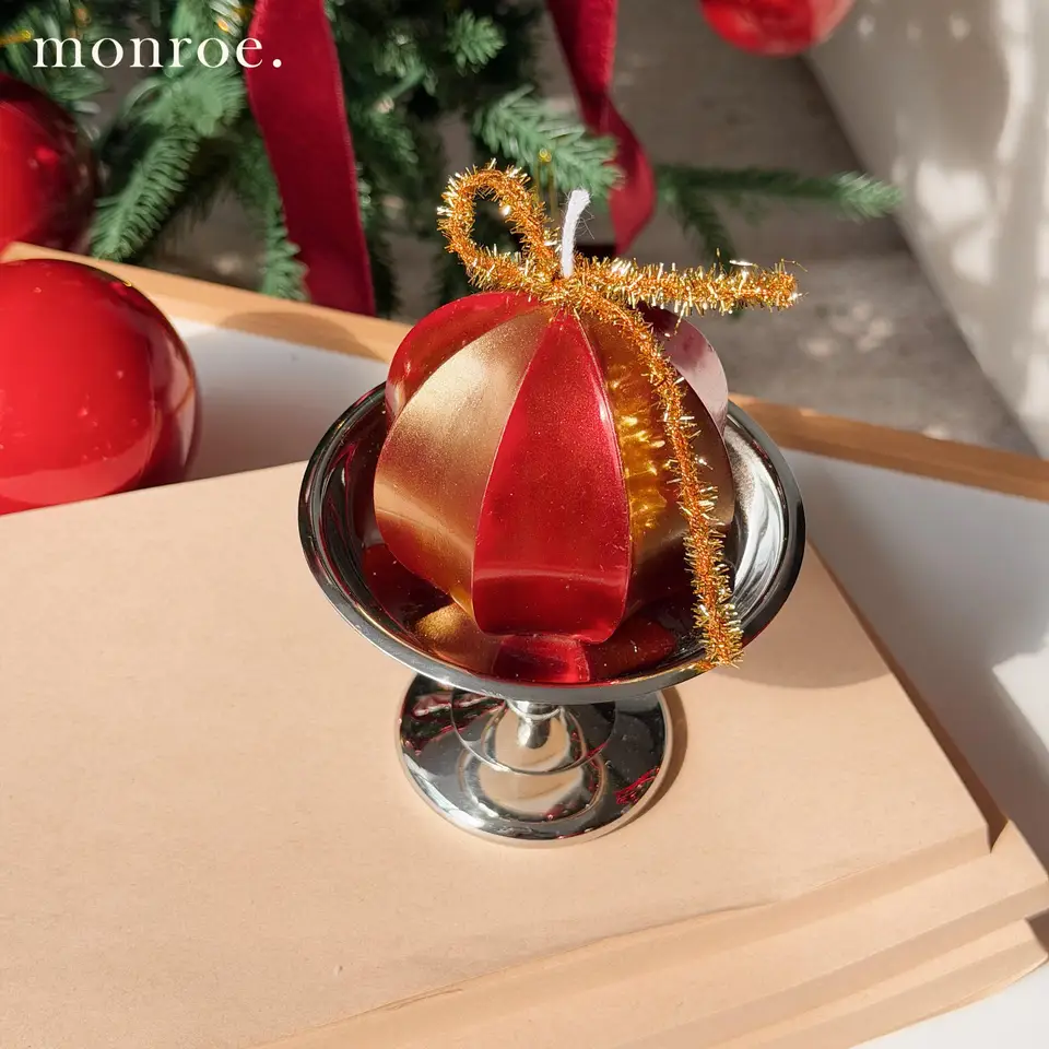 高品質 ハンドメイドのクリスマスキャンドル【ミスティックバイソンデザイン・天然無害素材】