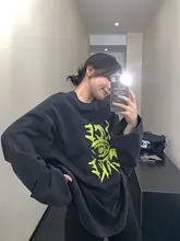 黒の長袖コットンTシャツ【ゆったりフィット・ヴィンテージスタイル・デザイン】