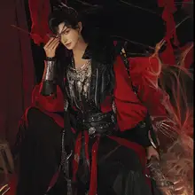 花城コスプレ衣装【赤い傘・ウィッグ・弓形刀・アイマスク・アクセサリー】（セットアップ対応）