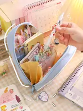 透明大容量ペンケース【シンプル・女の子用・中学生向け】