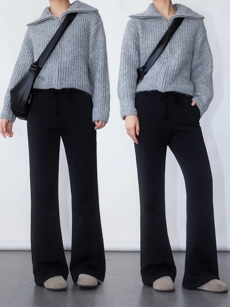 綿100パントンレディースの着心地と実用性：Two Sweetのリブ編みストレートパンツを徹底解説