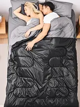 大人用二人用寝袋【防水・保温・秋冬キャンプ用・分割可能】（セットアップ対応）