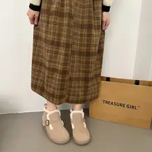 羊皮製 冬用 暖かいモフモフシューズ【防滑・厚手・妊婦向け・ショートブーツ】