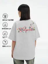 刺繍花柄デザインの男女兼用Tシャツ【夏用・短袖・ヴィンテージスタイル】
