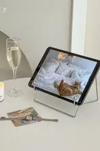 インスタ風 金属製タブレットスタンド【デスク・ベッド用・携帯性・鉄製】