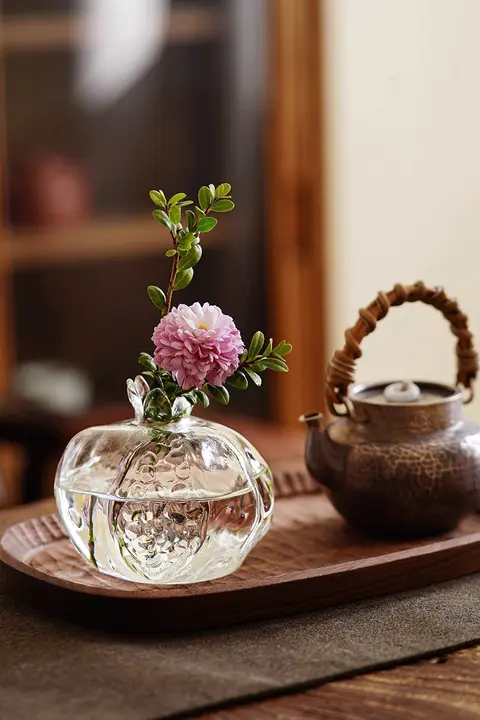 花瓶 ミニ ユーザー 用 活け花 手作り ガラス 創造的 装飾品