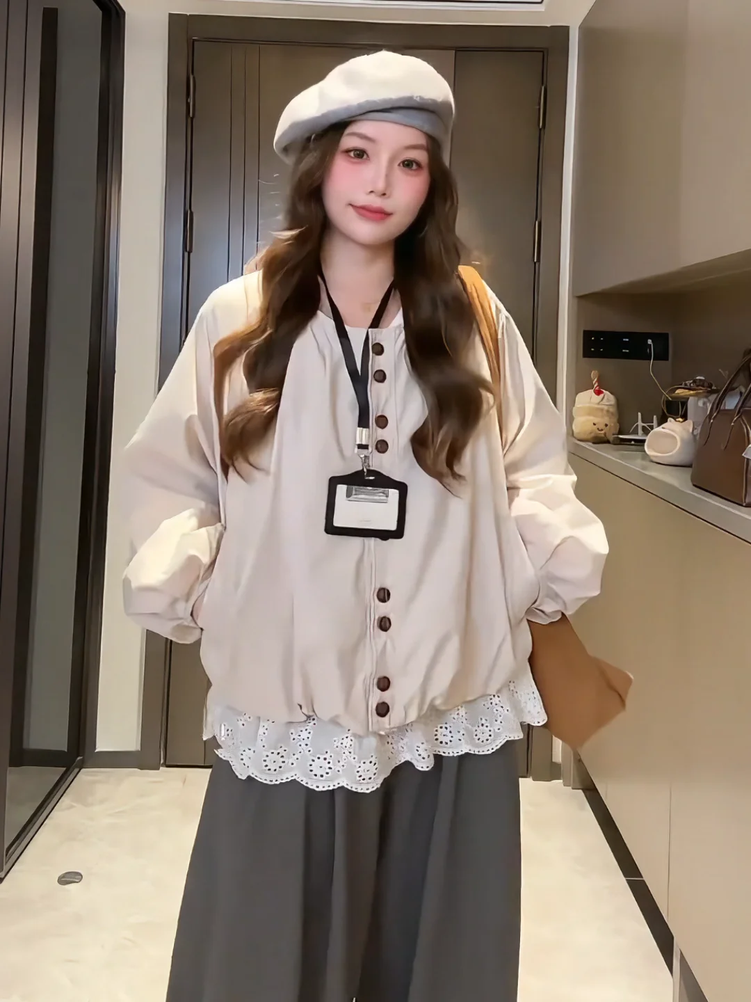 イエベ秋の春コーデにぴったり？グレーワンピースとワイドパンツのセットアップで失敗しない着こなしとは