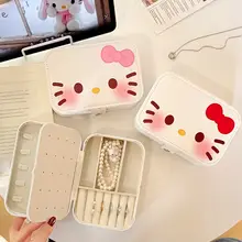 可愛いデザインのジュエリーボックス【携帯型・大容量・旅行用・耳飾り・指輪・ネックレス収納】