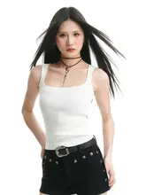 美しい背中を魅せる吊り Strap タンクトップ【肌見せデザイン・春夏用・ニット】