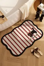 カラフルデザインの吸水防滑バスマット【速乾・スリムデザイン】