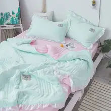 夏用冷感ケット【プリンセススタイル・ミルクシルク・水洗い可能・薄手・二人用】（セットアップ対応）