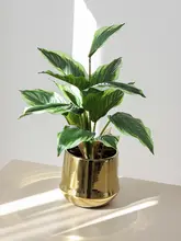 造花デスク装飾用 小型観葉植物【リアルな造形・万年青・インテリア用】