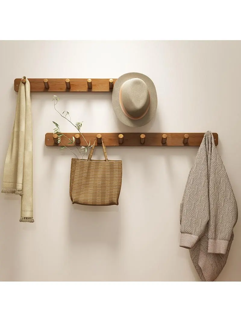 壁掛け衣類ハンガー【鍵掛け対応・玄関用・多機能フック】