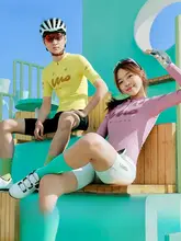 LAMEDA 夏用サイクリングジャージ【男女兼用・長袖と短袖のダブルアロー】（セットアップ対応）