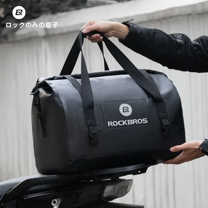 防水バイク用リアバッグ【後部座席設置・摩托旅行用・便利な収納】