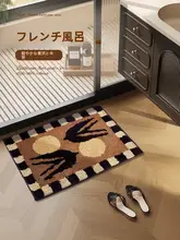 アンティーク風バスルームマット【吸水性・滑り止め・トイレ用・洗面所用】