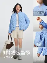 軽量で暖かいダイヤモンドキルトボンバージャケット【レディース・カジュアル・スタイル】