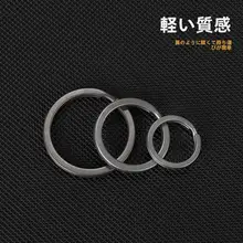 チタン合金製 キーホルダーリング【薄型・平円形・簡易クリンチ・EDC用】