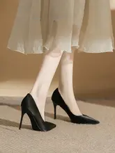 黒のハイヒール【ポインテッドトゥ・細いヒール・春秋用・セクシー】