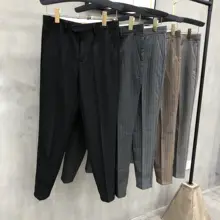ストライプデザインのテーパードパンツ【メンズ・カジュアル・快適な着用感】（セットアップ対応）