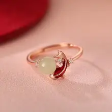 輝く紅色のコイモチーフリング【女性用・オープンタイプ・プレゼントに最適】