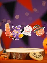 ハロウィン用 カボチャとゴーストデザインの吊り札【お菓子用・装飾カード】