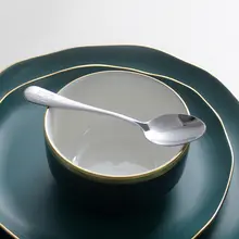 微笑デザイン ステンレス製コーヒースプーン【デザート用・小型】