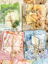 レトロな切手デザインの特別な紙素材集【手帳用・つづり用・かわいいメモ用紙】