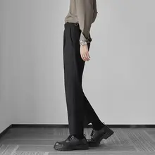 パンツ 秋の新作 ストレート ゆったり イタリア・ナポリ スラックス カジュアルスーツパンツ ウール混紡