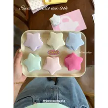 星形マカロンデザインの液状シリコン磁気吸着スマホスタンド【デスク用・伸縮式】