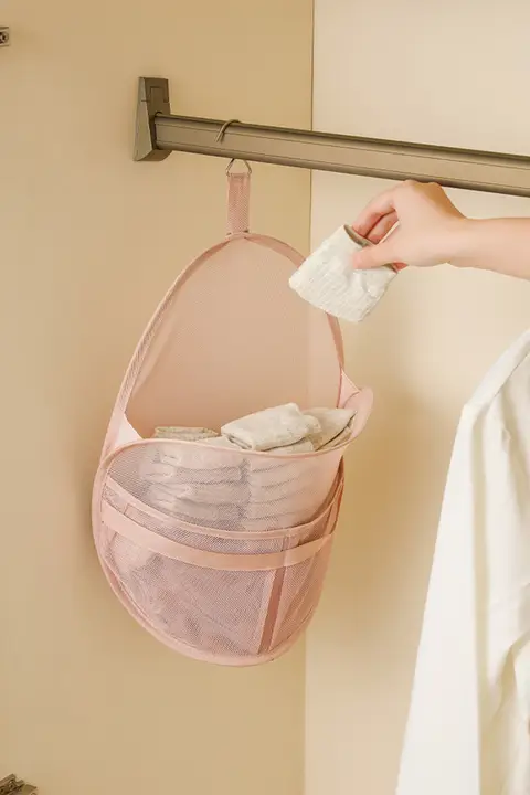 壁掛け収納バスケット【下着・靴下・小物用・3in1・便利な整理整頓アイテム】