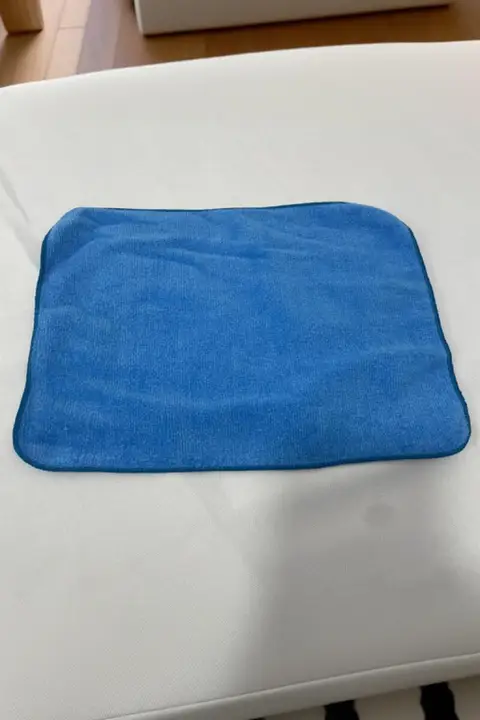 青無地 綿製スクエアハンドタオル【サイズ23×23cm】