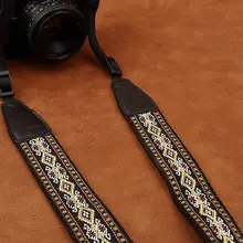 カメラストラップ 刺繍 エスニック柄 一眼レフ ミラーレス デジタルカメラ 撮影 肩掛け CAM8424 「camin」