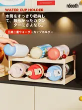 双層水筒収納ラック【キッチン用・防塵・大容量】