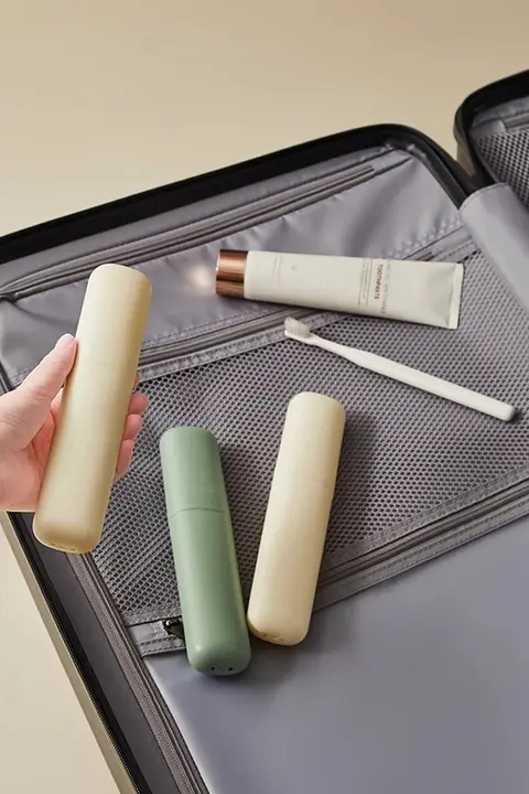 携帯用歯ブラシケース【小型・洗口カップ・旅行用・歯磨き道具収納】