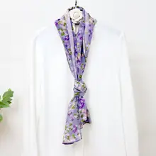 紫色のラベンダーシルクダブルクロシェスカーフ【春夏用・薄手・防晒・ショール】