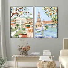 海外旅行風景インテリアアート【おしゃれなデザイン・リビングや寝室に最適】
