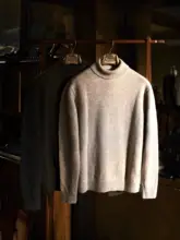 高級羊毛カシミアタートルネックニット【冬用・厚手・手作り】