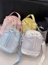 多機能キャンプ用チェック柄ミニリュックサック【女性用・ショルダーバッグ・軽量・水筒用】