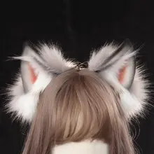 獣耳ヘアバンド【グレー＆ホワイトの狼・ブラックの狼・タマイズ可能】