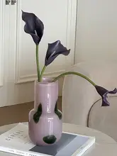 花瓶 ガラス クリア ヴィンテージ 上品 リビング テーブル インテリア 生け花 家庭用