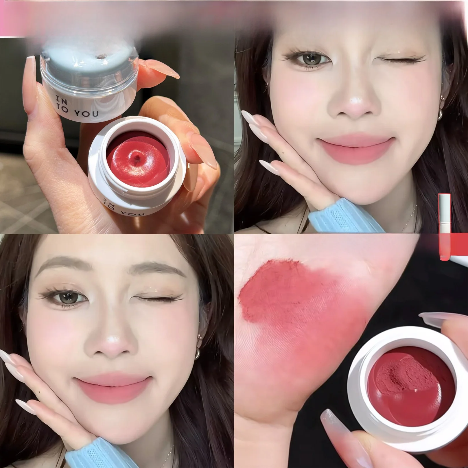 春夏にぴったり！ツヤ感とマット感を兼ね備えたリップ＆チークパウダー【缶入り・血色感アップ】