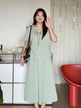 夏にぴったりのルーズフィット上衣とフレアスカート【体型カバー・おしゃれ】（セットアップ対応）