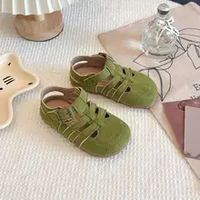 子供用中空ローマ サンダル2025 夏の新スタイル